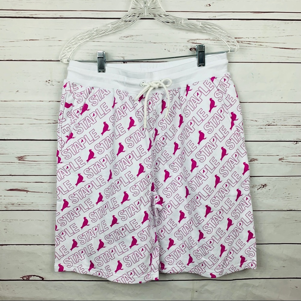 Staple Pigeon logo print sweat shorts